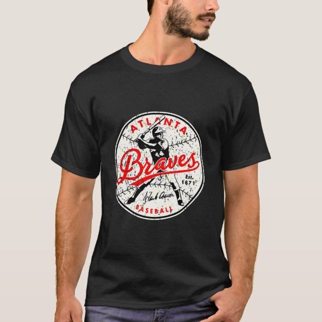 Camiseta Vintage del béisbol Atlanta Bravesss (Anverso)