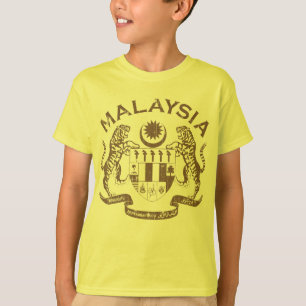 Camiseta Vintage del escudo de armas de Malasia