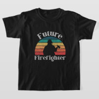 Vintage del futuro bombero con texto de textura bl