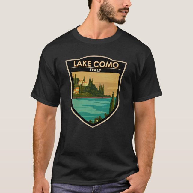 Camiseta Vintage del Lago Como Italia (Anverso)