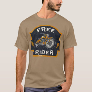 Camiseta Vintage del motociclista libre