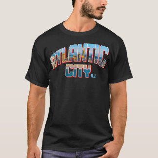 Camiseta Vintage del Orgullo Nj de la Ciudad del Atlántico 