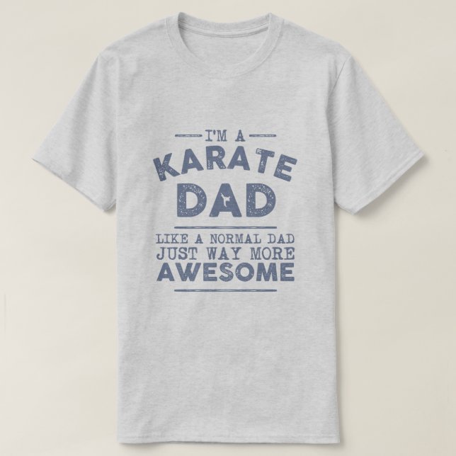Camiseta Vintage del papá del karate (azul) (Diseño del anverso)