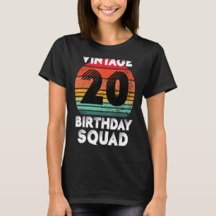 Camiseta Vintage del partido de cumpleaños número 20 de 20
