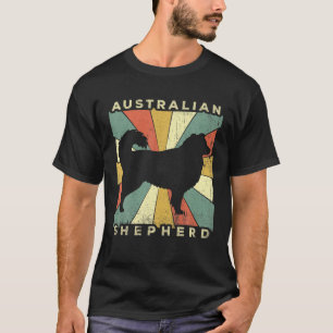 Camiseta Vintage del Pastor Australiano Retro 70
