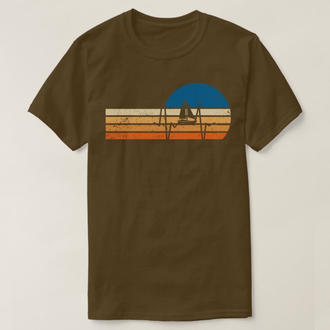 Camiseta Vintage del velero retro (Diseño del anverso)