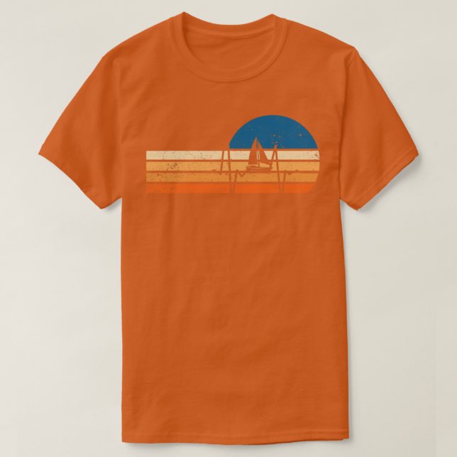 Camiseta Vintage del velero retro (Diseño del anverso)