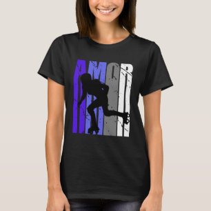 Camiseta Vintage del ventilador de la brigada de patinaje s