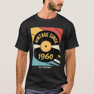 Camiseta Vintage desde 1960 Vinil Music Record 60 cumpleañ