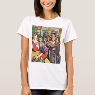 Camiseta Vintage deseo navideño, chico de Papá Noel