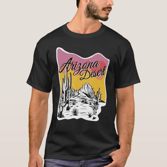 Camiseta Vintage Desert Feed Sunset Mountain Adventure Cact (Anverso)