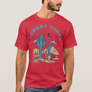 Camiseta Vintage Desert Vibes Cactus Landscape Traveller Va