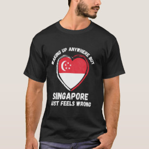 Camiseta Vintage despertando en cualquier lugar, pero Singa