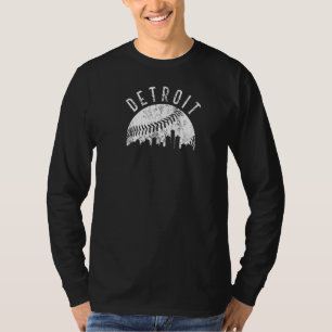 Camiseta Vintage Detroit Michigan Skyline Apparel