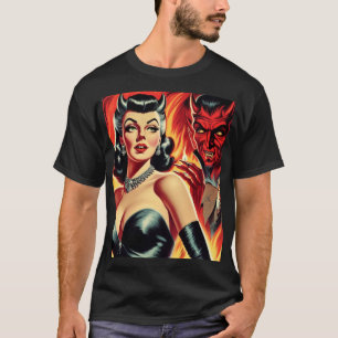 Camiseta Vintage Devilish Pin-up