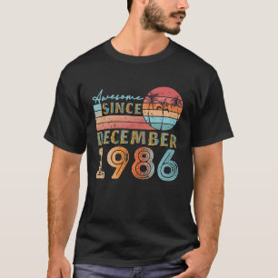Camiseta vintage diciembre 1986 92 años de edad 36 cumpleañ