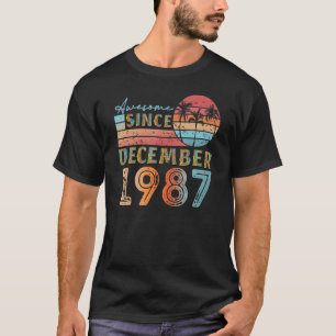Camiseta vintage diciembre 1987 92 años de edad 35 cumpleañ
