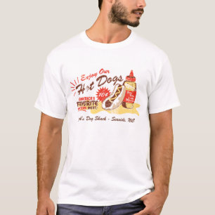 Camiseta Vintage-Diseñada perrito caliente