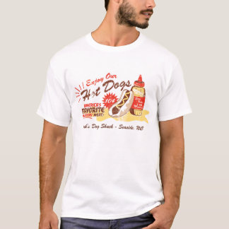 Camiseta Vintage-Diseñada perrito caliente