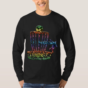 Camiseta Vintage Disk Golf Art Disc Golfing Basket Colorous