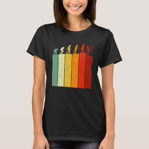 Camiseta Vintage Disk Golf Retro Evolution Mens Mujeres