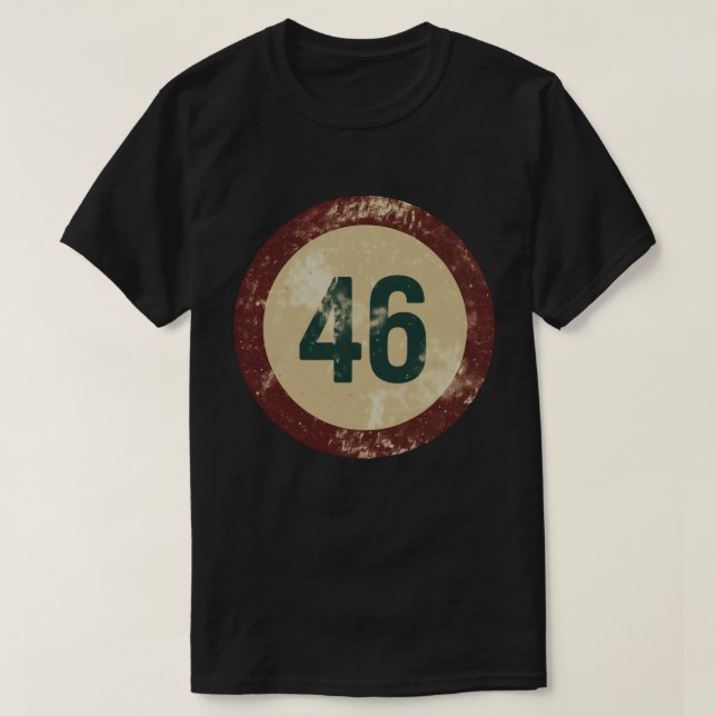 Camiseta Vintage Distressed Number 46 (Diseño del anverso)