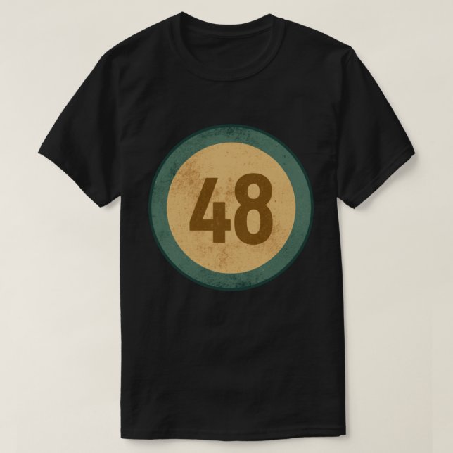 Camiseta Vintage Distressed Number 48 (Diseño del anverso)