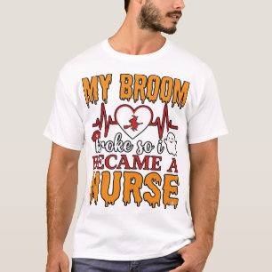 Camiseta Vintage Divertida Enfermera Halloween Mi 