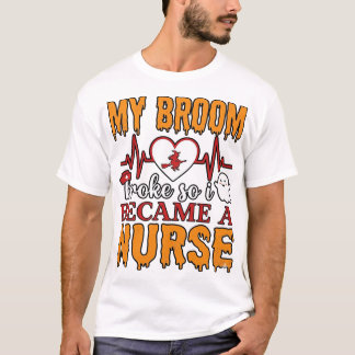 Camiseta Vintage Divertida Enfermera Halloween Mi 