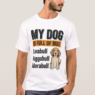 Camiseta Vintage Divertida Mi Perro Está Lleno de