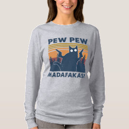 Camiseta vintage divertido pew madafakas
