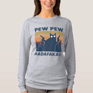 Camiseta vintage divertido pew madafakas