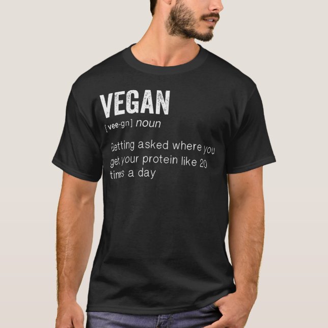 Camiseta Vintage Divertido Vegano (Anverso)