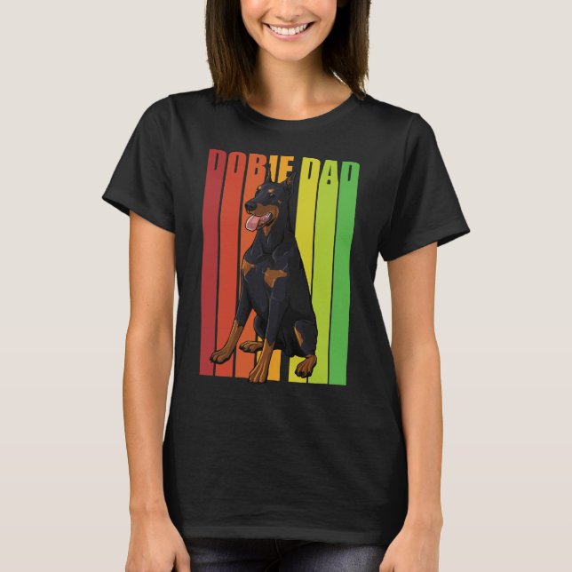 Camiseta Vintage Doberman Pinscher Dad (Anverso)
