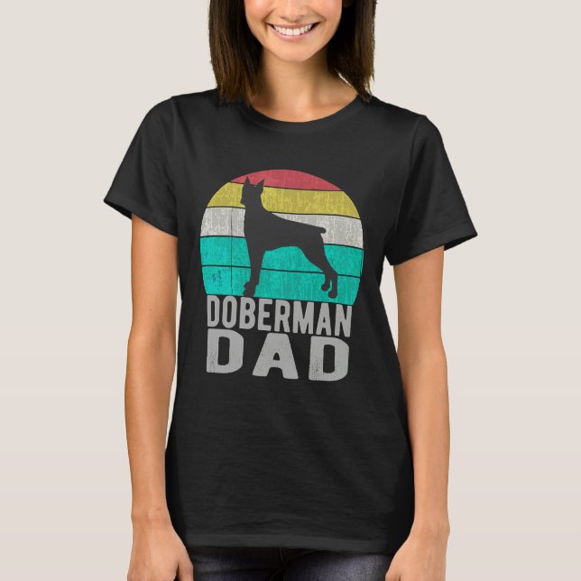 Camiseta Vintage Doberman Pinscher Dad Retro (Anverso)