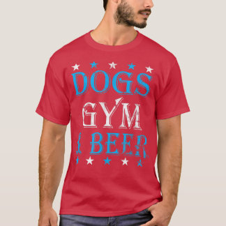 Camiseta Vintage Dogs Gym And Beer 