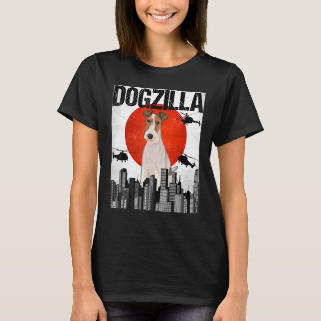 Camiseta Vintage Dogzilla Wire Fox Terrier (Anverso)