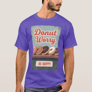 Camiseta Vintage Donut Poster Retro Dessert Wall Art boy