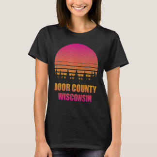 Camiseta Vintage Door County Wisconsin WI Retro 80 Gra de l