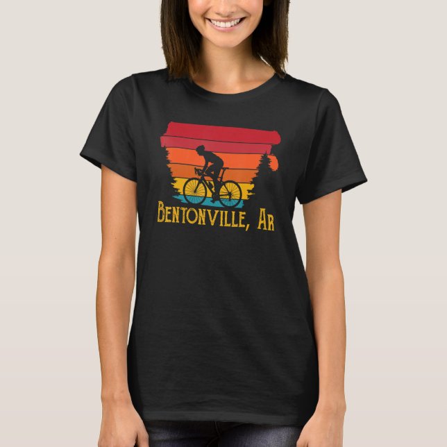 Camiseta Vintage Downhill Bentonville Arkansas Mountain Bik (Anverso)