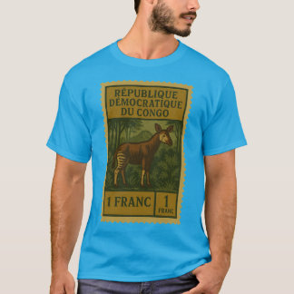 Camiseta Vintage DR Congo Postage Stamp Shirt
