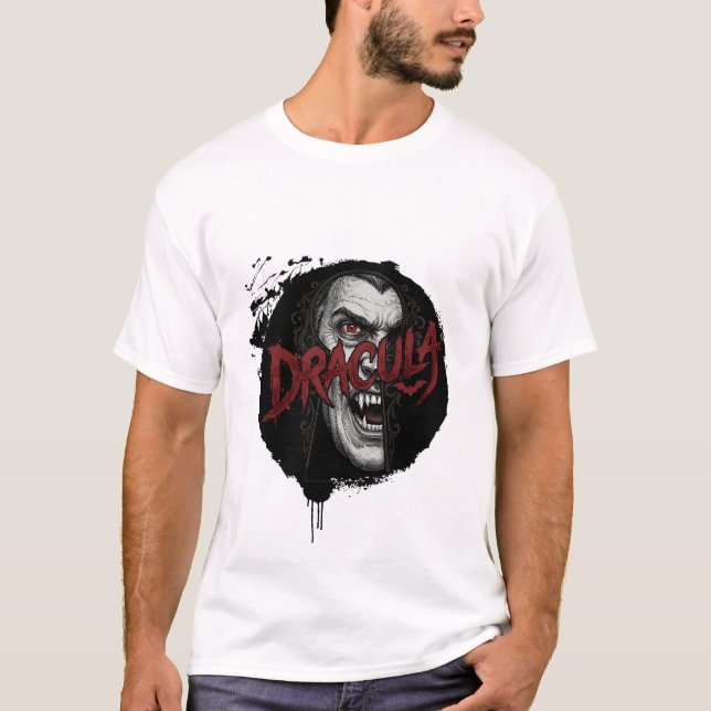 Camiseta Vintage Dracula Gothic Vampire (Anverso)