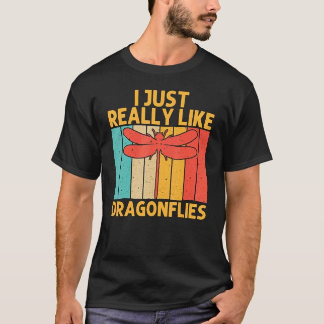 Camiseta Vintage Dragon Fly Para Hombres Mujeres Dragonfly  (Anverso)