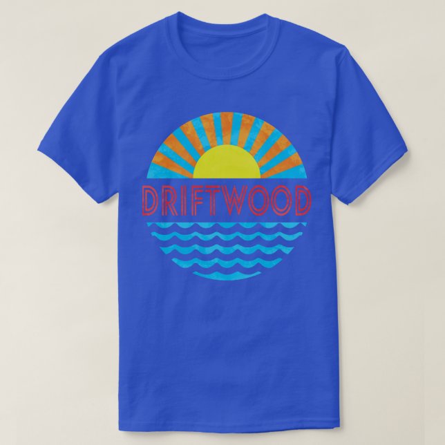 Camiseta Vintage Driftwood Beach Sun And Waves (Diseño del anverso)