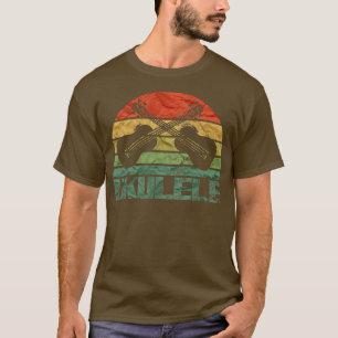 Camiseta Vintage Dual Ukulele Instrumento Hawaiian Uke Beac
