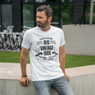 Camiseta Vintage Dude Personalizado Age
