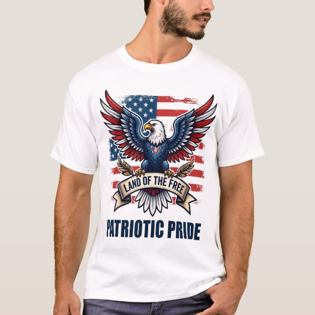 Camiseta Vintage Eagle Patriotic Pride (Anverso)