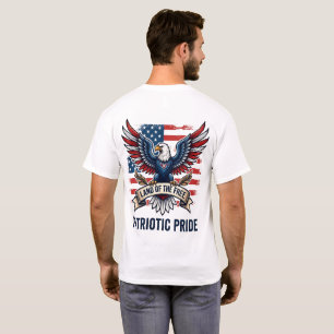 Camiseta Vintage Eagle Tierra de los Libres Orgull