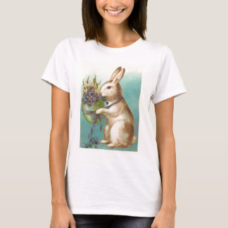 Camiseta Vintage Easter Bunny Con Huevo Verde