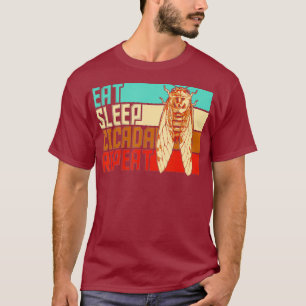 Camiseta Vintage Eat Sleep Repetir Cicada